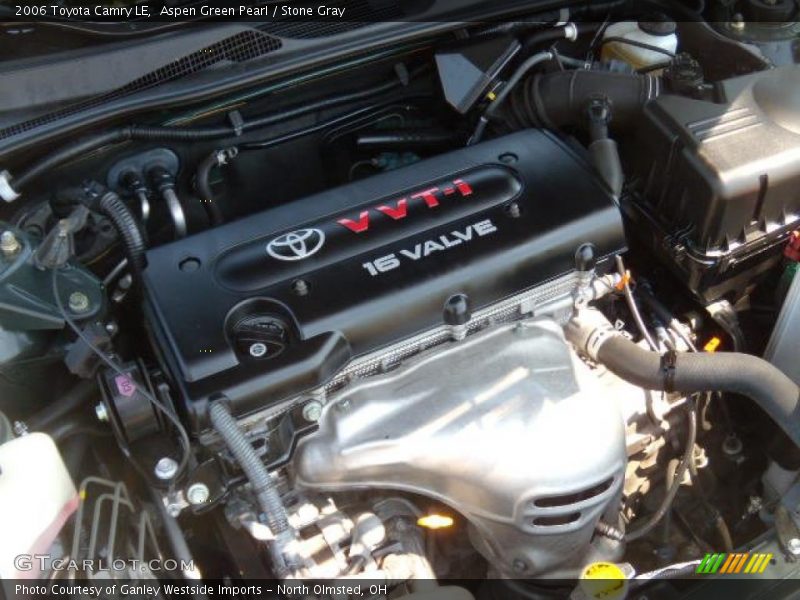 Aspen Green Pearl / Stone Gray 2006 Toyota Camry LE