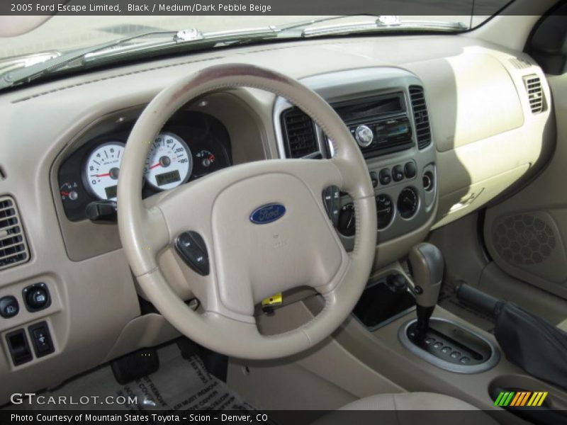 Black / Medium/Dark Pebble Beige 2005 Ford Escape Limited