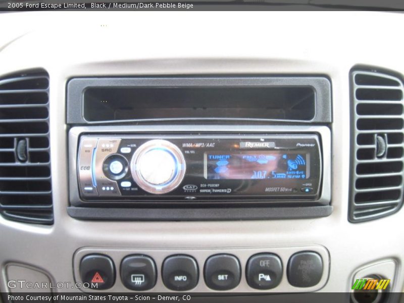 Black / Medium/Dark Pebble Beige 2005 Ford Escape Limited