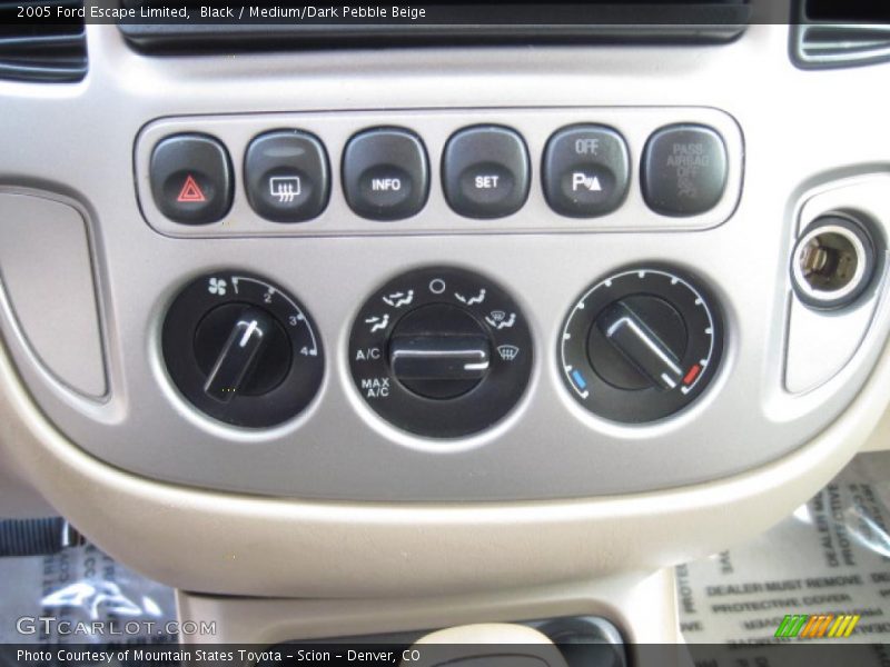 Black / Medium/Dark Pebble Beige 2005 Ford Escape Limited