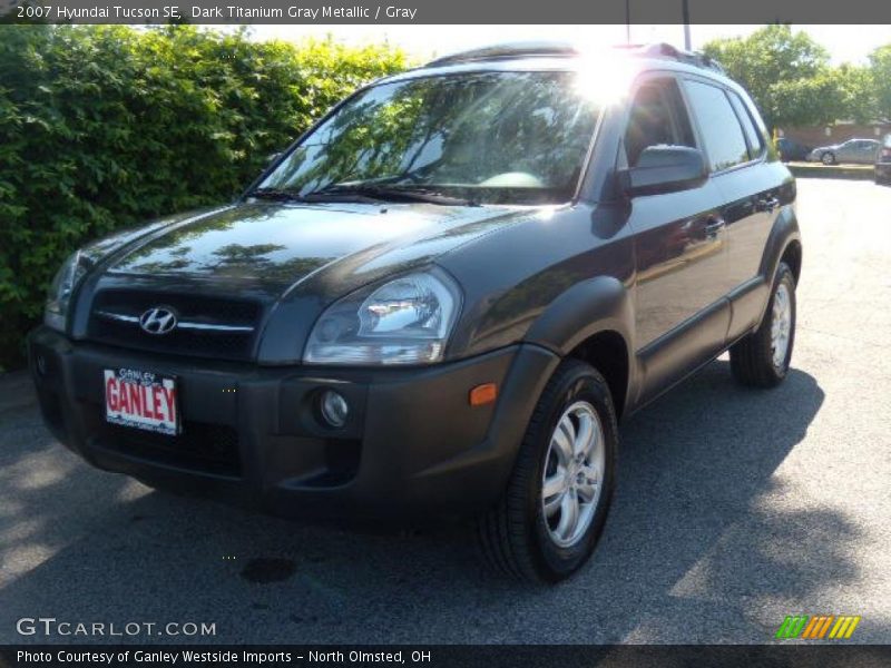 Dark Titanium Gray Metallic / Gray 2007 Hyundai Tucson SE