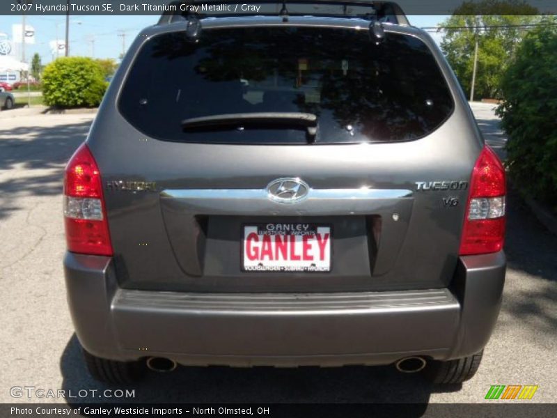 Dark Titanium Gray Metallic / Gray 2007 Hyundai Tucson SE