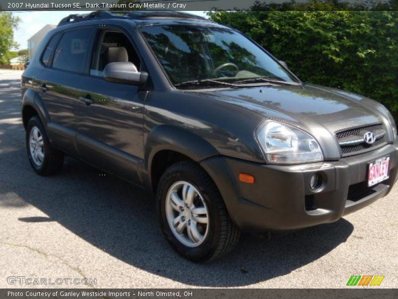 Dark Titanium Gray Metallic / Gray 2007 Hyundai Tucson SE