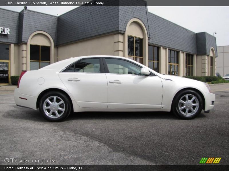 White Diamond Tri-Coat / Ebony 2009 Cadillac CTS Sedan