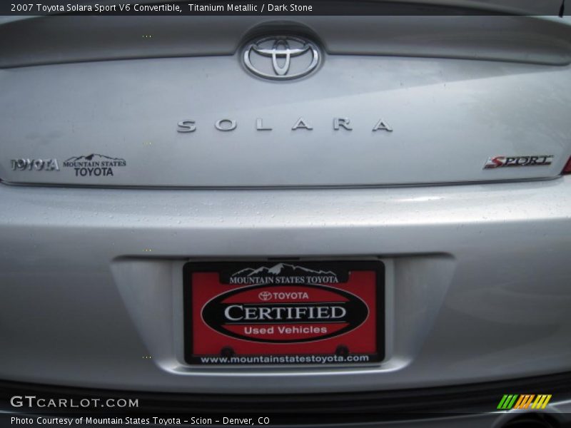 Titanium Metallic / Dark Stone 2007 Toyota Solara Sport V6 Convertible