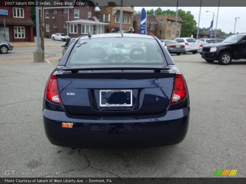 Deep Blue / Gray 2007 Saturn ION 3 Sedan