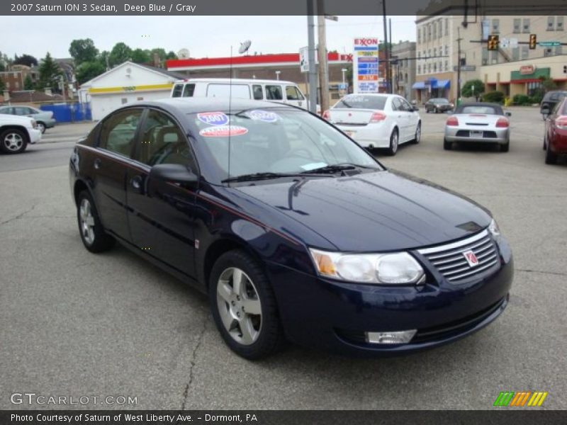 Deep Blue / Gray 2007 Saturn ION 3 Sedan