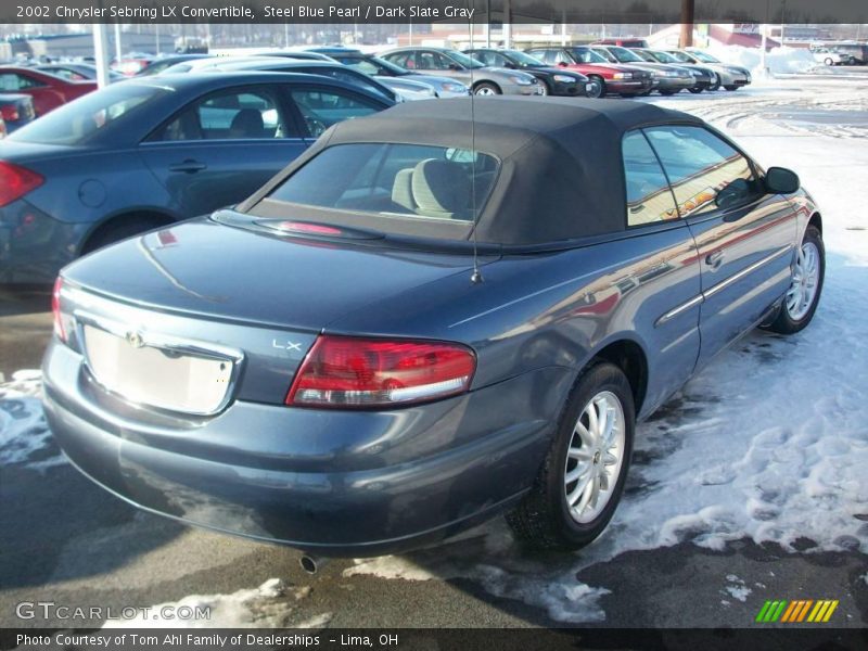 Steel Blue Pearl / Dark Slate Gray 2002 Chrysler Sebring LX Convertible