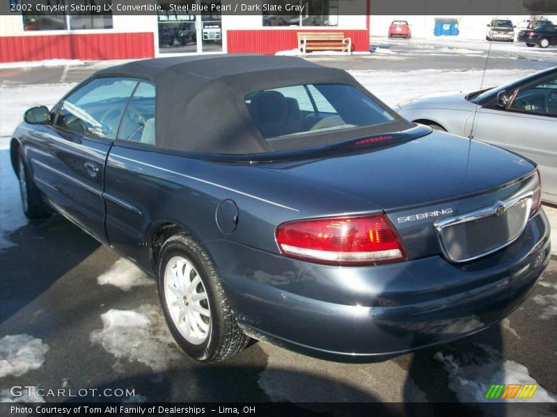 Steel Blue Pearl / Dark Slate Gray 2002 Chrysler Sebring LX Convertible