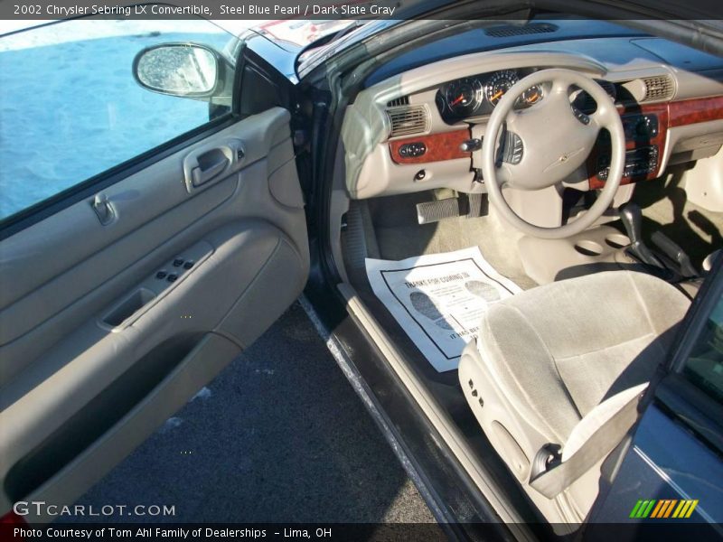 Steel Blue Pearl / Dark Slate Gray 2002 Chrysler Sebring LX Convertible
