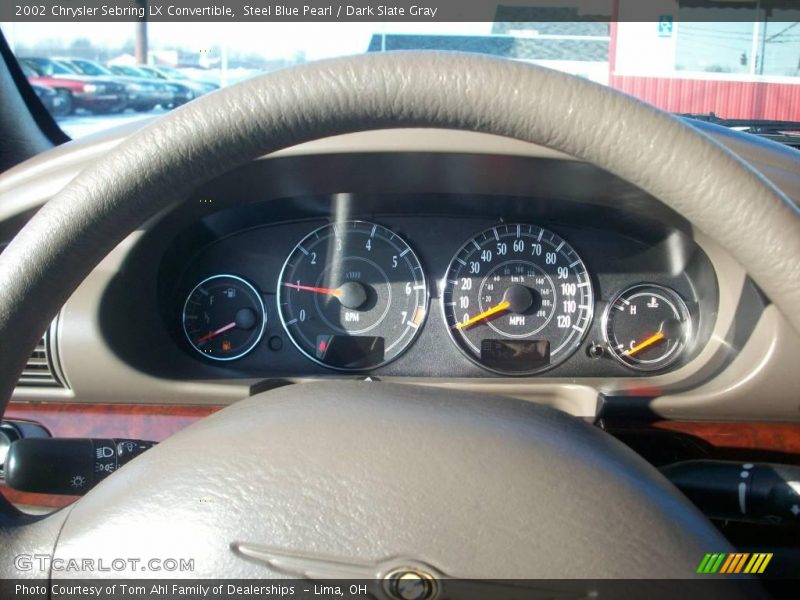 Steel Blue Pearl / Dark Slate Gray 2002 Chrysler Sebring LX Convertible