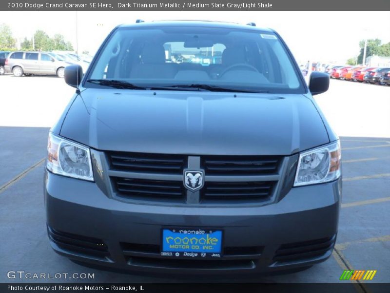 Dark Titanium Metallic / Medium Slate Gray/Light Shale 2010 Dodge Grand Caravan SE Hero