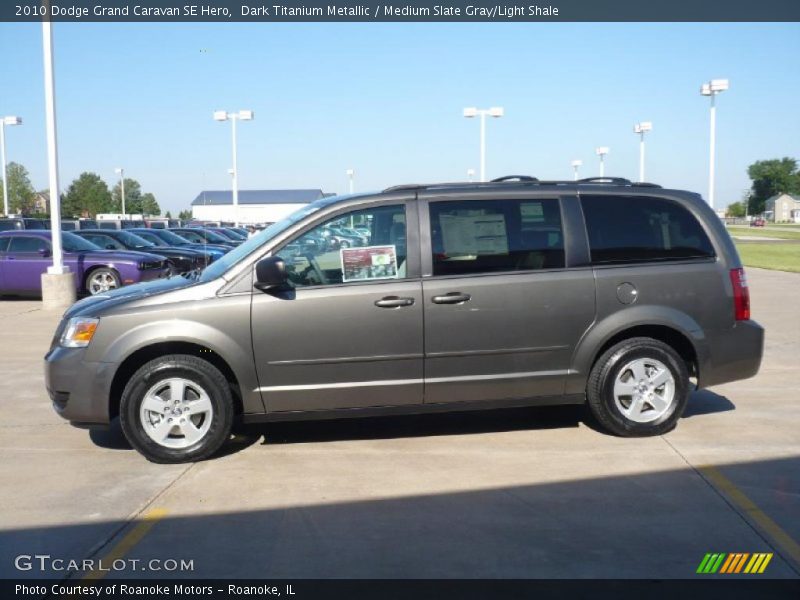 Dark Titanium Metallic / Medium Slate Gray/Light Shale 2010 Dodge Grand Caravan SE Hero