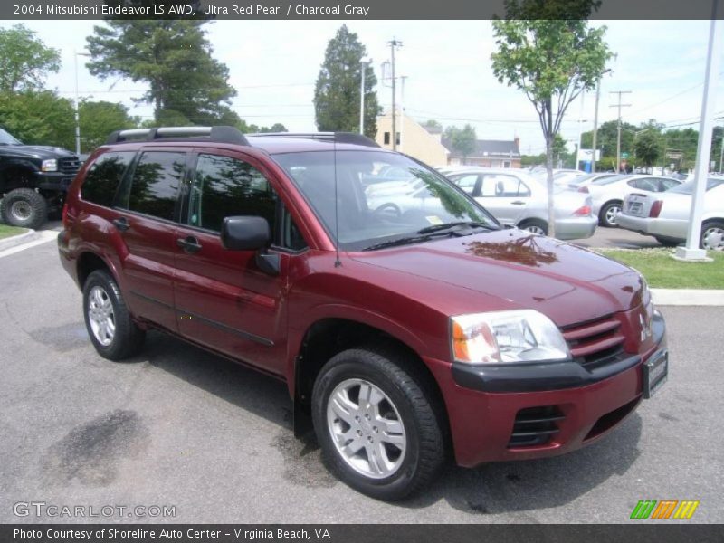 Ultra Red Pearl / Charcoal Gray 2004 Mitsubishi Endeavor LS AWD