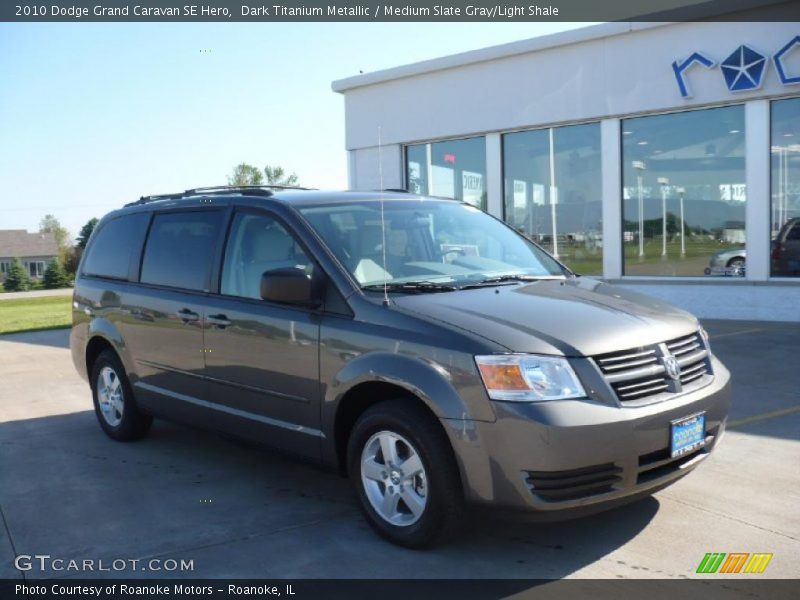 Dark Titanium Metallic / Medium Slate Gray/Light Shale 2010 Dodge Grand Caravan SE Hero