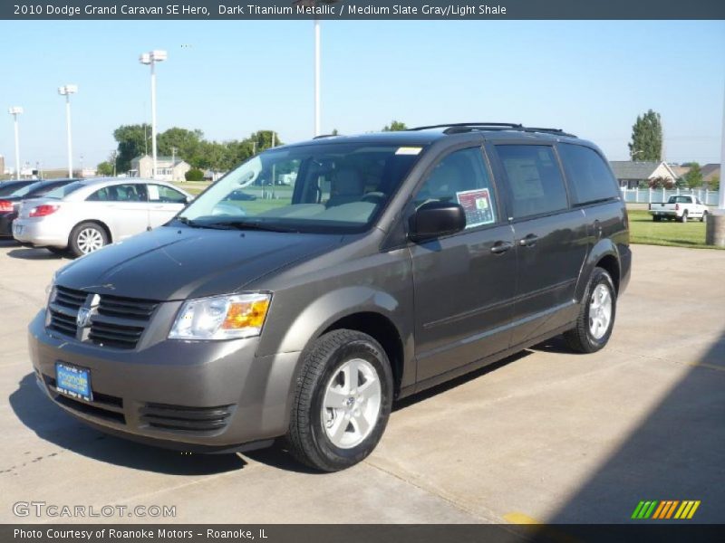 Dark Titanium Metallic / Medium Slate Gray/Light Shale 2010 Dodge Grand Caravan SE Hero