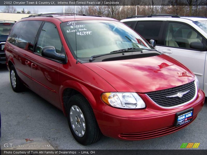 Inferno Red Tinted Pearlcoat / Sandstone 2002 Chrysler Town & Country LX