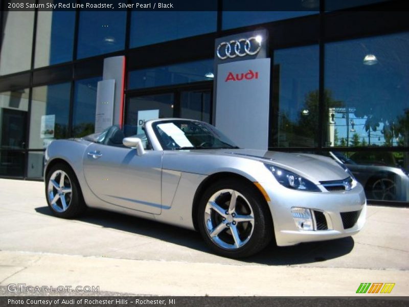 Silver Pearl / Black 2008 Saturn Sky Red Line Roadster