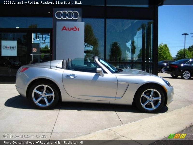 Silver Pearl / Black 2008 Saturn Sky Red Line Roadster