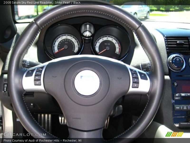 Silver Pearl / Black 2008 Saturn Sky Red Line Roadster