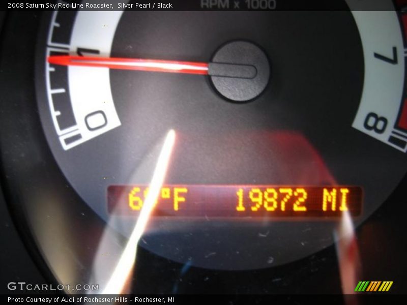 Silver Pearl / Black 2008 Saturn Sky Red Line Roadster