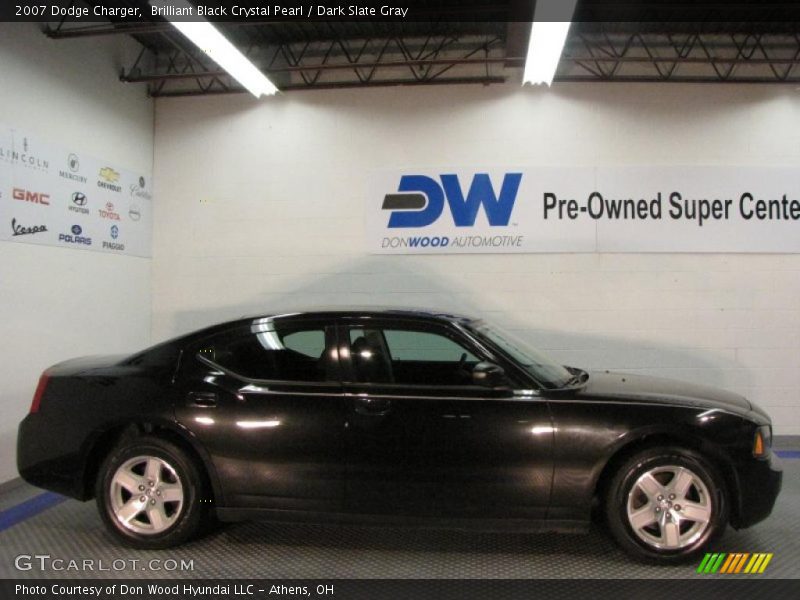 Brilliant Black Crystal Pearl / Dark Slate Gray 2007 Dodge Charger