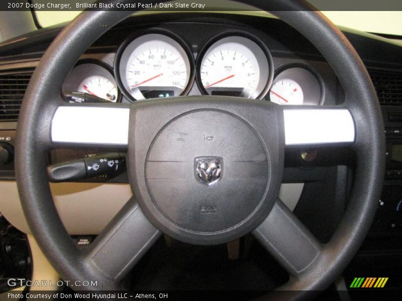 Brilliant Black Crystal Pearl / Dark Slate Gray 2007 Dodge Charger