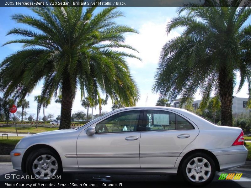 Brilliant Silver Metallic / Black 2005 Mercedes-Benz C 320 Sedan