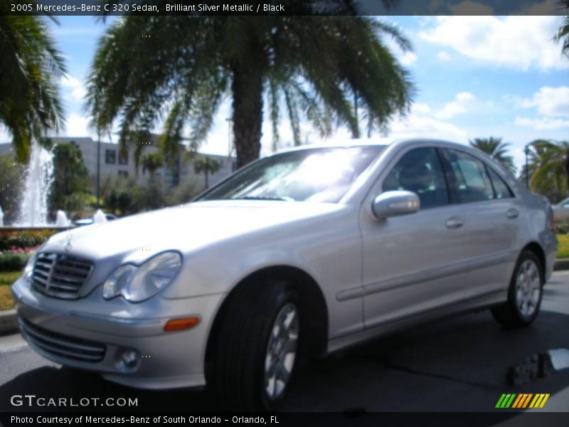 Brilliant Silver Metallic / Black 2005 Mercedes-Benz C 320 Sedan