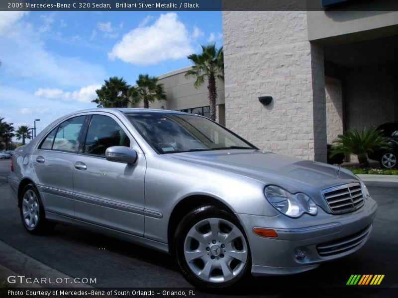 Brilliant Silver Metallic / Black 2005 Mercedes-Benz C 320 Sedan