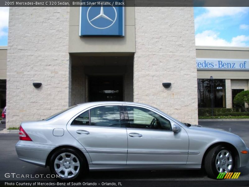 Brilliant Silver Metallic / Black 2005 Mercedes-Benz C 320 Sedan