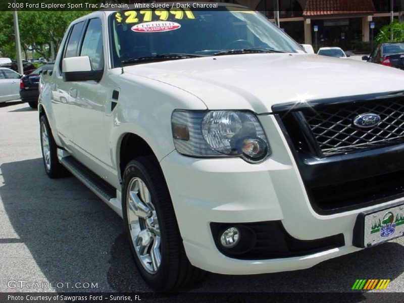 White Suede / Dark Charcoal 2008 Ford Explorer Sport Trac Adrenalin