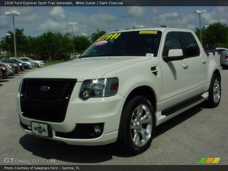 White Suede / Dark Charcoal 2008 Ford Explorer Sport Trac Adrenalin