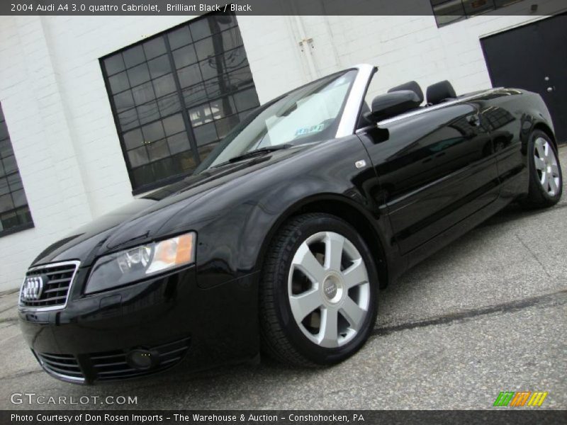 Brilliant Black / Black 2004 Audi A4 3.0 quattro Cabriolet