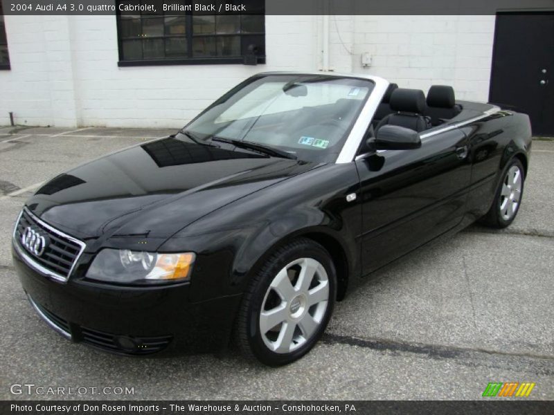 Brilliant Black / Black 2004 Audi A4 3.0 quattro Cabriolet