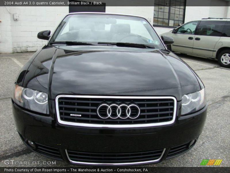Brilliant Black / Black 2004 Audi A4 3.0 quattro Cabriolet