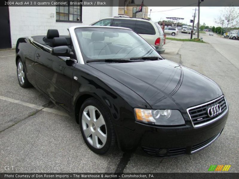 Brilliant Black / Black 2004 Audi A4 3.0 quattro Cabriolet