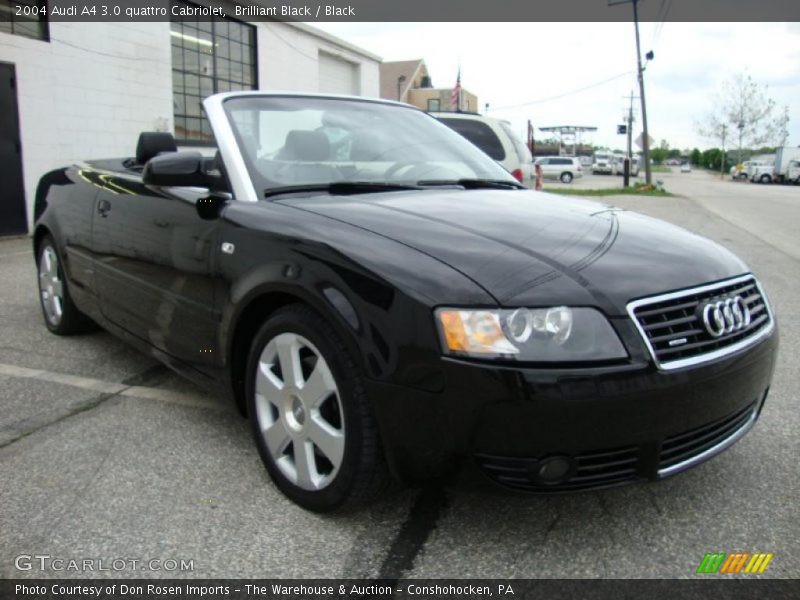 Brilliant Black / Black 2004 Audi A4 3.0 quattro Cabriolet