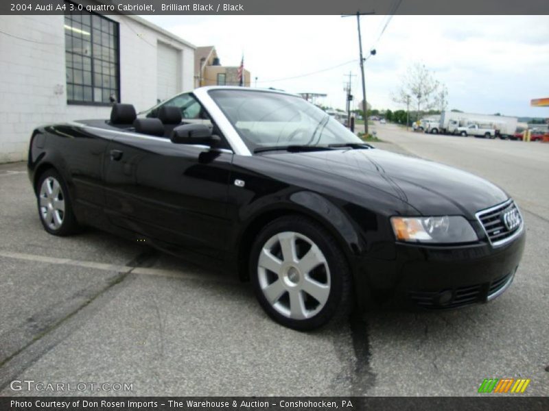 Brilliant Black / Black 2004 Audi A4 3.0 quattro Cabriolet