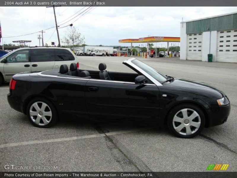Brilliant Black / Black 2004 Audi A4 3.0 quattro Cabriolet