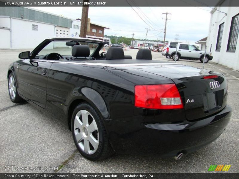 Brilliant Black / Black 2004 Audi A4 3.0 quattro Cabriolet