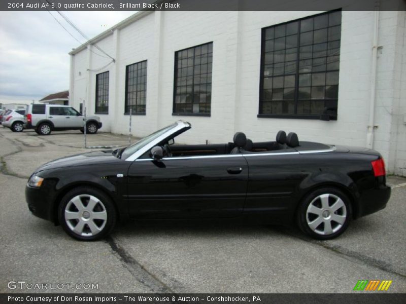 Brilliant Black / Black 2004 Audi A4 3.0 quattro Cabriolet