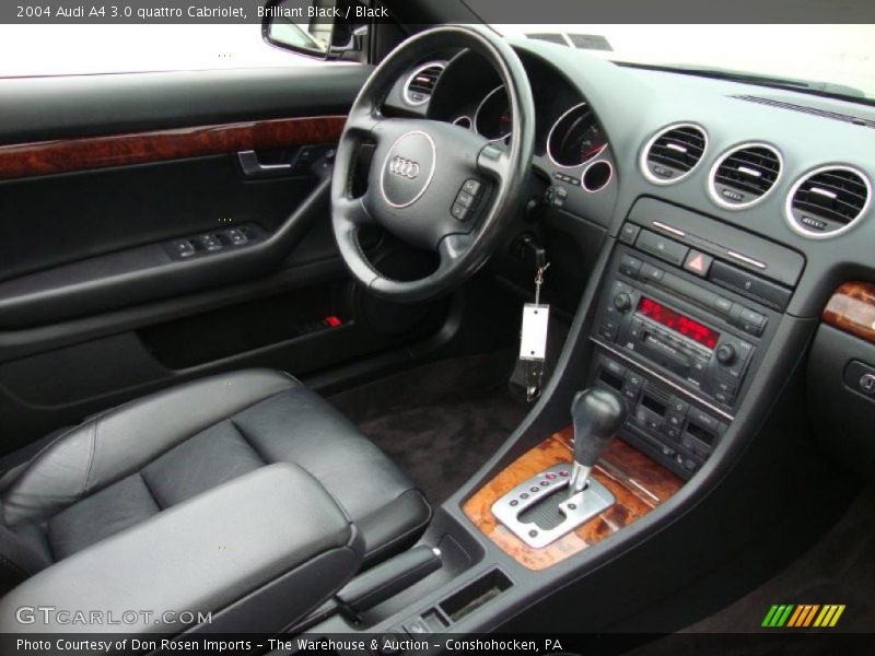 Brilliant Black / Black 2004 Audi A4 3.0 quattro Cabriolet