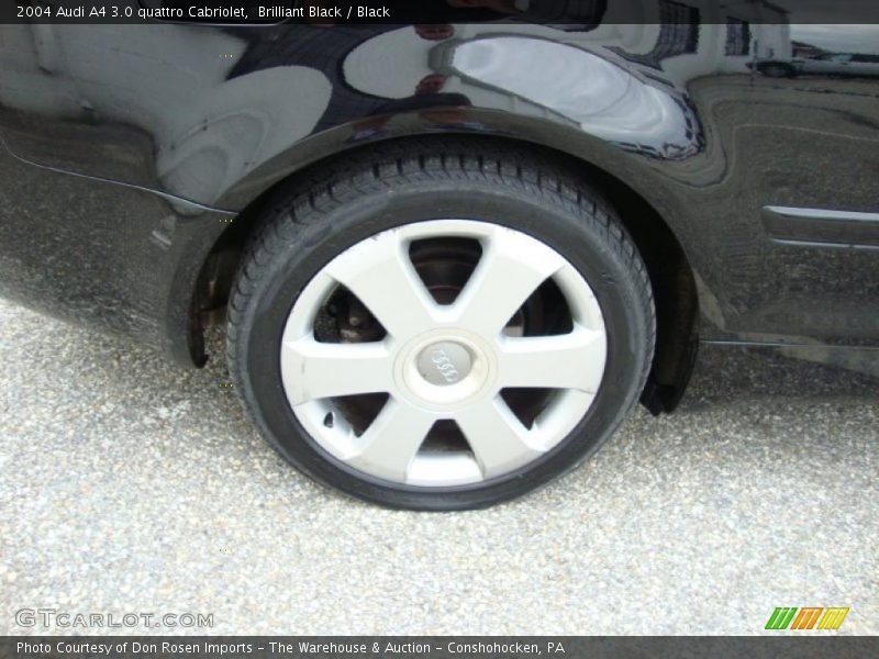 Brilliant Black / Black 2004 Audi A4 3.0 quattro Cabriolet