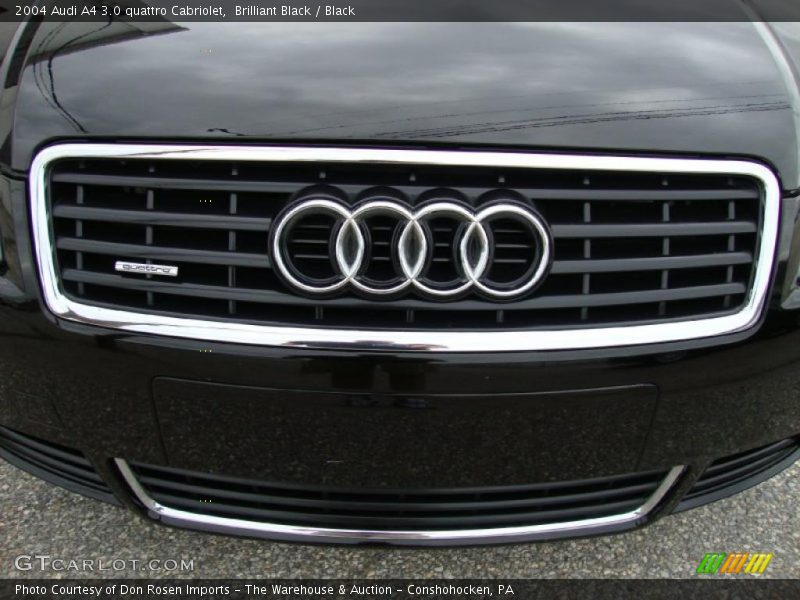 Brilliant Black / Black 2004 Audi A4 3.0 quattro Cabriolet