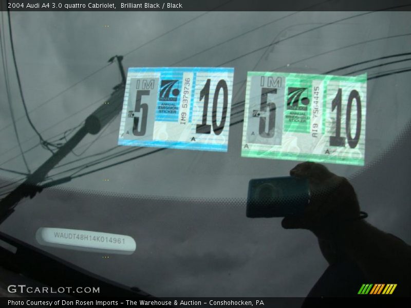 Brilliant Black / Black 2004 Audi A4 3.0 quattro Cabriolet