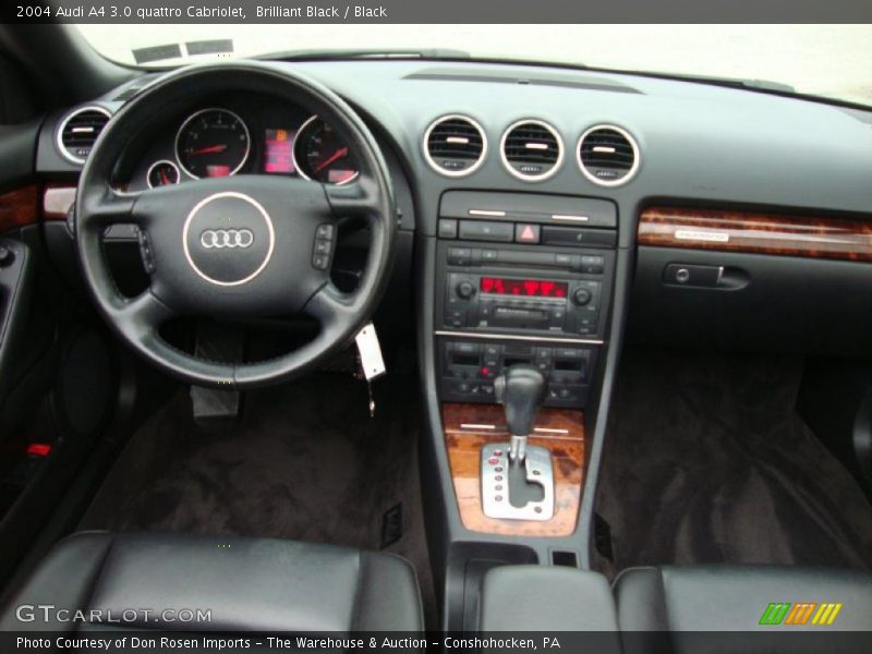 Brilliant Black / Black 2004 Audi A4 3.0 quattro Cabriolet