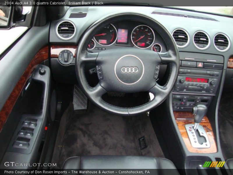 Brilliant Black / Black 2004 Audi A4 3.0 quattro Cabriolet