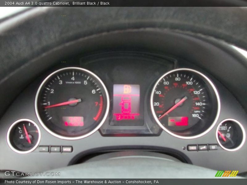 Brilliant Black / Black 2004 Audi A4 3.0 quattro Cabriolet
