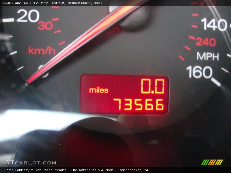 Brilliant Black / Black 2004 Audi A4 3.0 quattro Cabriolet